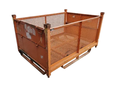 Used HPJ Industries 60" x 41.5" x 31" Wire Basket - 2 Drop Doors 41" Sides