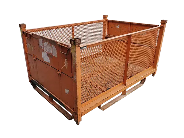 Used HPJ Industries 60" x 41.5" x 31" Wire Basket 41" Side - 2 Drop Doors
