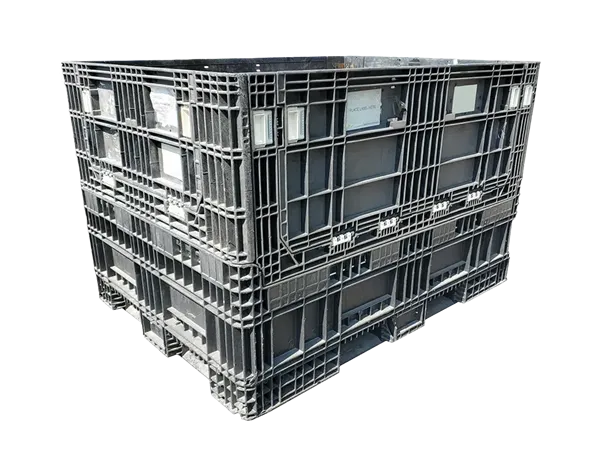 64" x 48" x 42" Reconditioned All Black All Good Runner Bulk Container - 4 Doors