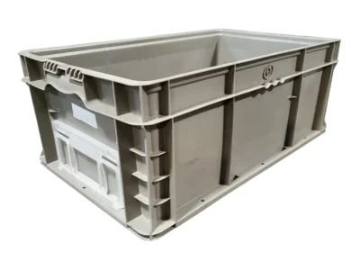 Used HPJ Industries  24" x 15" x 9" Gray Hand Tote Smooth Bottom