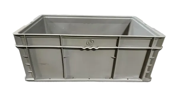 Used HPJ Industries  24" x 15" x 9" Gray Hand Tote Smooth Bottom - Image 3