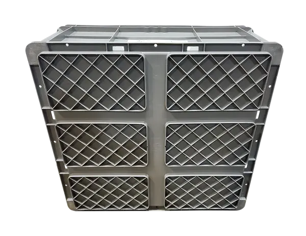 Used HPJ Industries  24" x 22" x 11" Gray Hand Tote Reinforced Bottom - Image 7