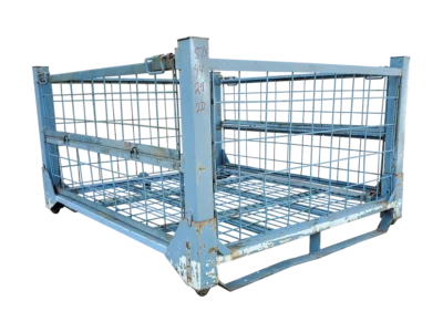 Used HPJ Industries  51.5" x 44" x 29" Collapsible Wire Basket 51" Side - 2 Drop Doors