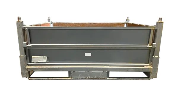 Used HPJ Industries 60″ x 48″ x 27″ Steel Tub – 4 Drop Doors - Image 4