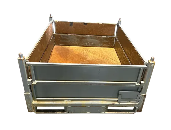 Used HPJ Industries 60″ x 48″ x 27″ Steel Tub – 4 Drop Doors