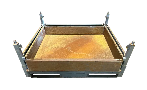 Used HPJ Industries 60″ x 48″ x 27″ Steel Tub – 4 Drop Doors - Image 3