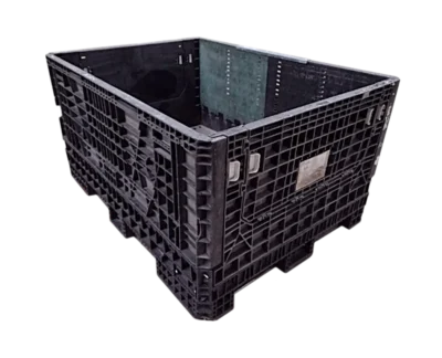 Reconditioned HPJ Industries 64" x 48" x 34" Mixed Color All Good Runner Bulk Container - 2 Drop Doors