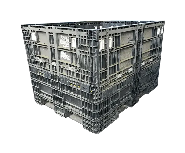 64" x 48" x 44" Reconditioned All Black All Good Runner Bulk Container - 4 Doors