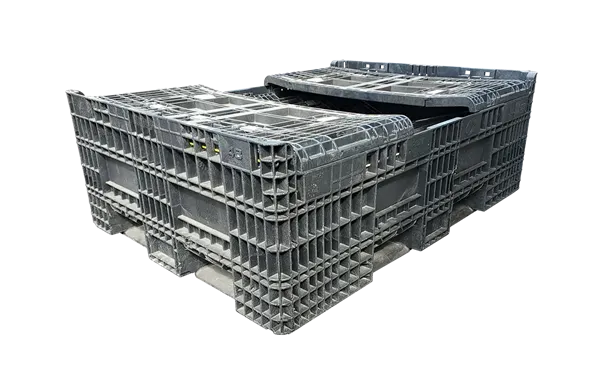 64" x 48" x 44" Reconditioned All Black All Good Runner Bulk Container - 4 Doors - Image 2