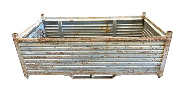 Used HPJ Industries 96″ x 48″ x 36″ Steel Tub - No Drop Doors