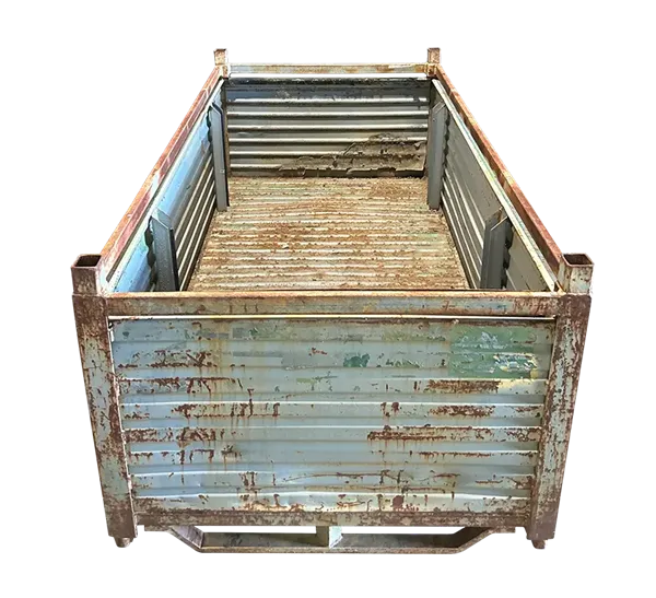 Used HPJ Industries 96″ x 48″ x 36″ Steel Tub - No Drop Doors - Image 2