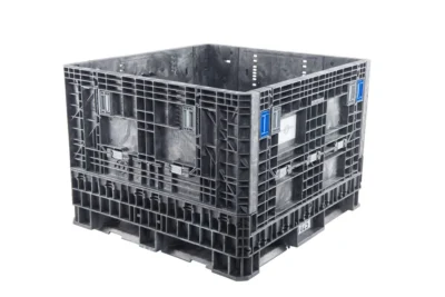 New Orbis HDR 45" x 48" x 34" All Black Bulk Container - 4 Drop Doors