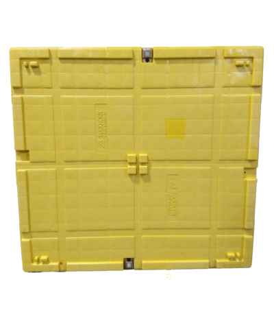 Used HPJ Industries 45" x 48" x 6" Yellow Journey Style Lid