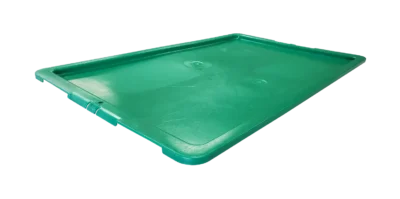 Used HPJ Industries 24" x 15" Green Hand Tote Lid
