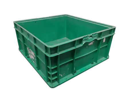 Used HPJ Industries 24" x 22" x 11" Green Hand Tote Reinforced Bottom