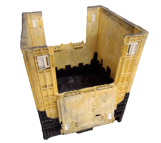 Reconditioned HPJ Industries 30" x 32" x 39" Mixed Color Bulk Container - Image 2