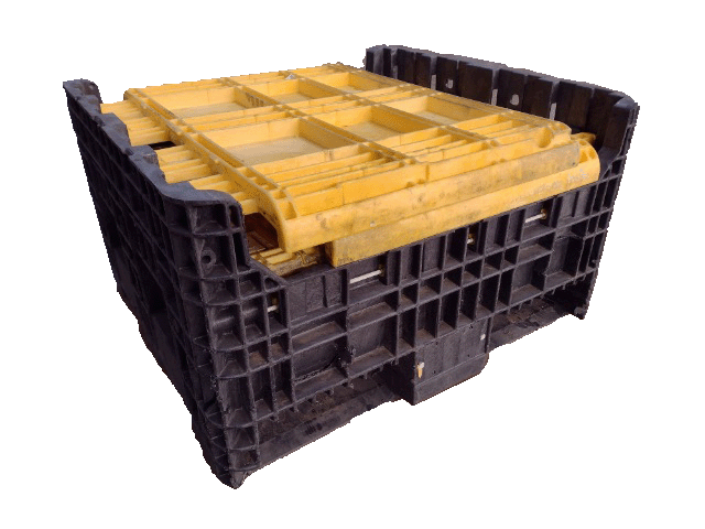 Reconditioned HPJ Industries 30" x 32" x 39" Mixed Color Bulk Container - Image 3
