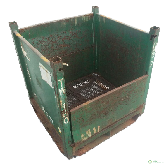 Used HPJ Industries 30" x 32" x 32" Steel Tub 32" Side - 2 Drop Doors - Image 2