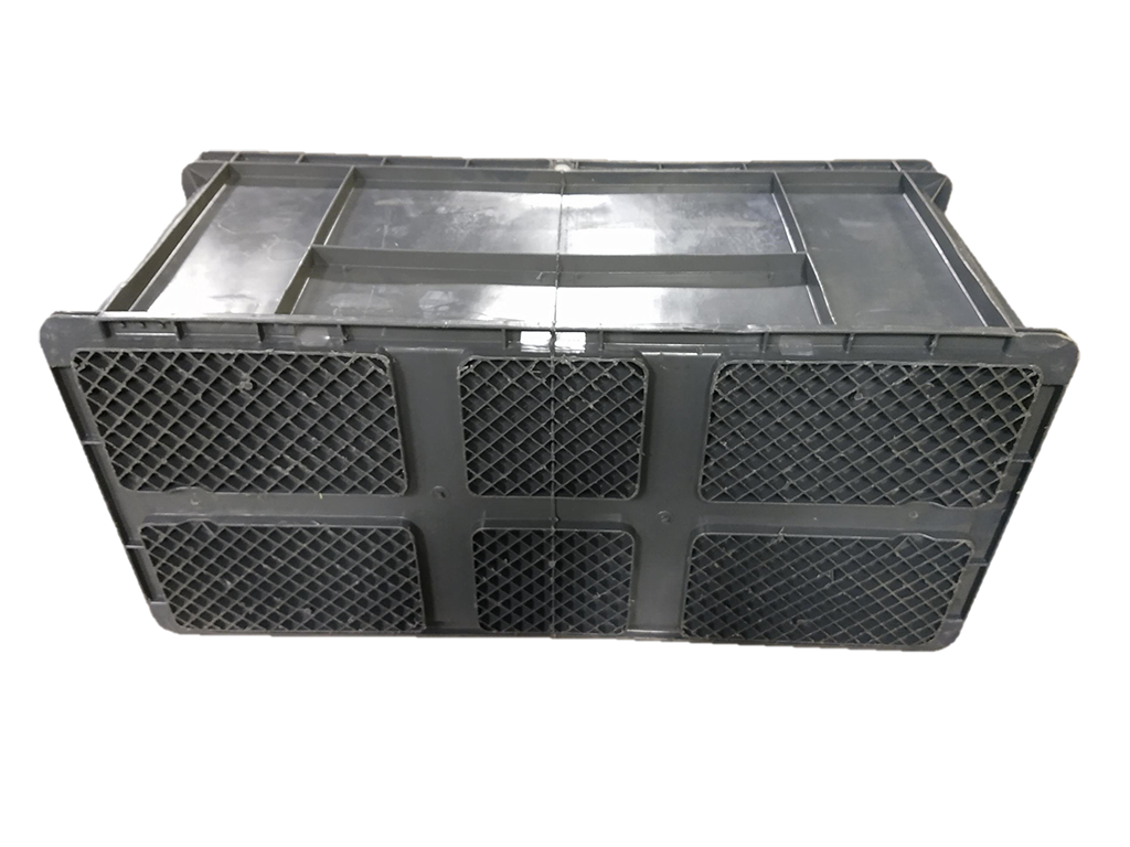 Used HPJ Industries 32" x 15" x 14" Gray Cut/Weld Hand Tote Reinforced Bottom - Image 4