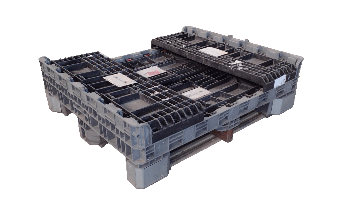 Reconditioned HPJ Industries 40" x 48" x 25" Mixed Color Bulk Container - Image 2