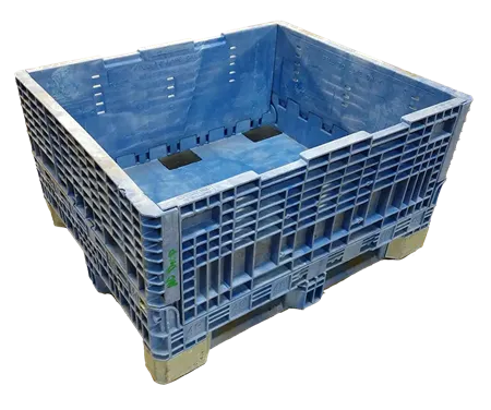 Reconditioned HPJ Industries 40" x 48" x 25" Mixed Color No Drop Door Bulk Container