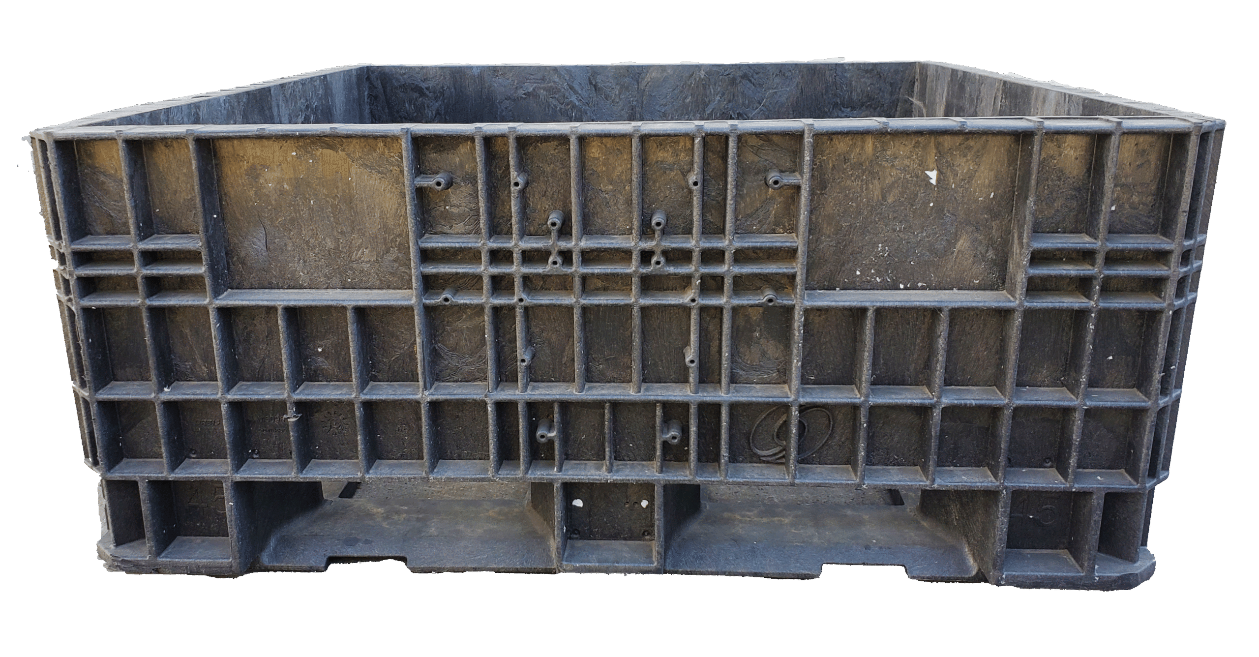 Reconditioned HPJ Industries 45" x 48" x 19" Fixed Wall Bulk Container - Image 2