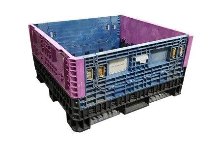 Reconditioned HPJ Industries 45" x 48" x 25" Mixed Color Bulk Container