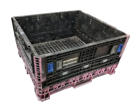 Reconditioned HPJ Industries 45" x 48" x 25" Mixed Color All Good Runner Bulk Container