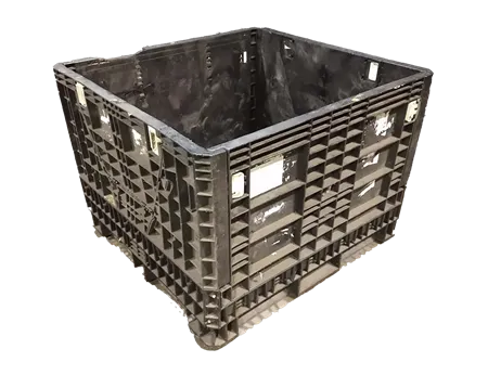 Reconditioned HPJ Industries 45" x 48" x 34" All Black Bulk Container - 2 Drop Doors 45" Side