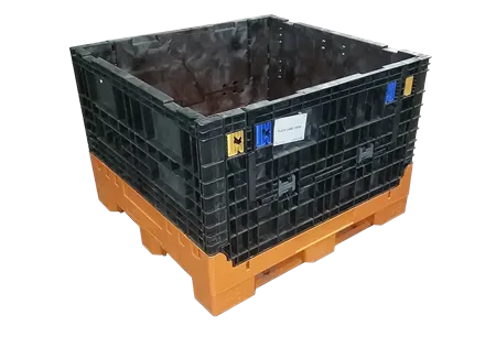 Reconditioned Buckhorn BN 45" x 48" x 34" Orange Base Black Wall Bulk Container