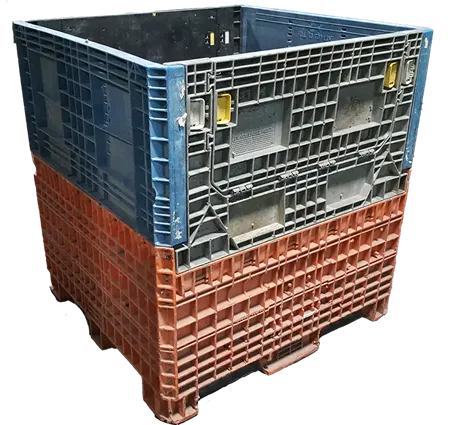Reconditioned HPJ Industries 45" x 48" x 50" Mixed Color Bulk Container