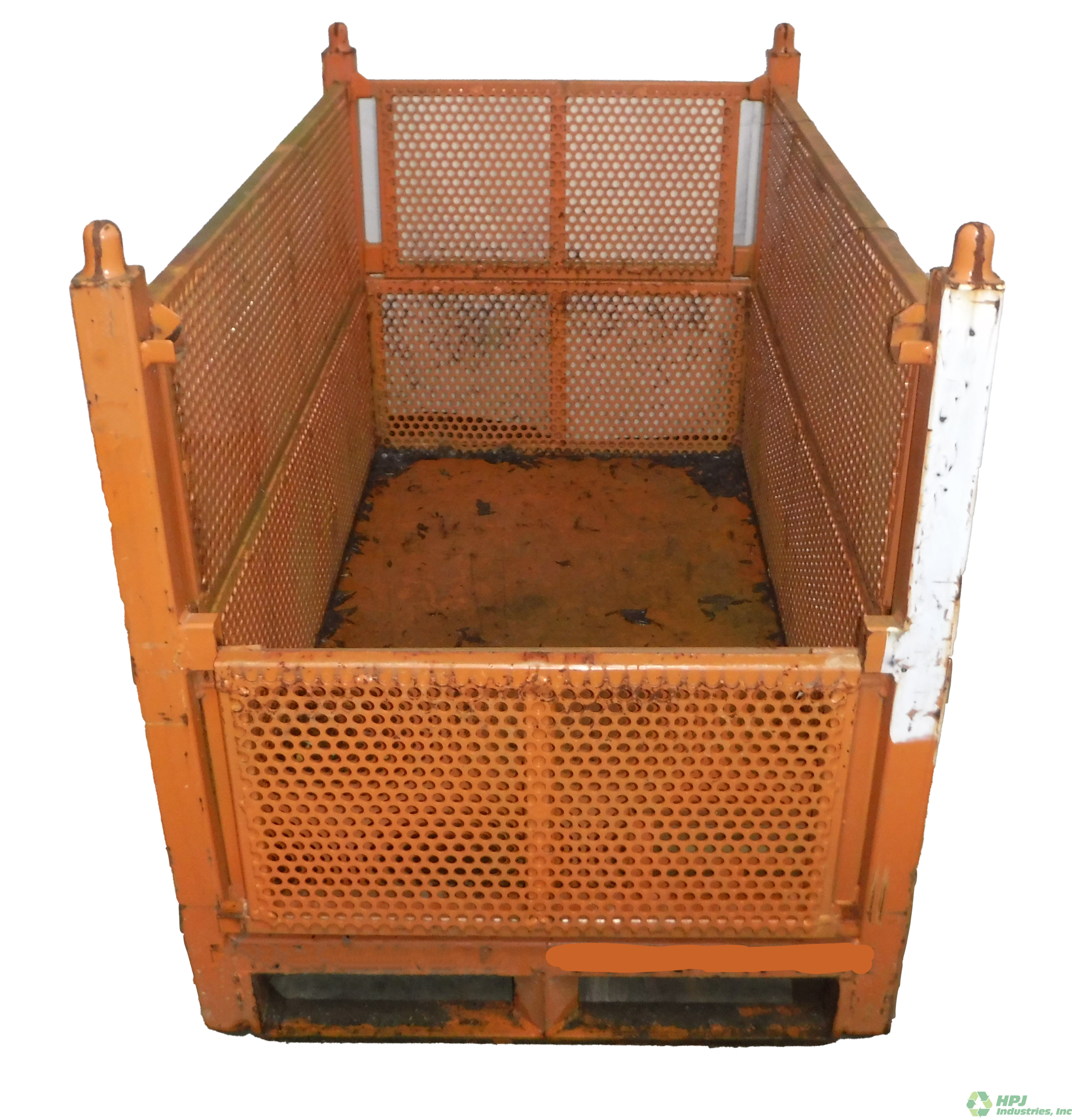 Used HPJ Industries 48" x 30" x 34.5" Perforated Steel Tub - 4 Drop Doors - Image 3
