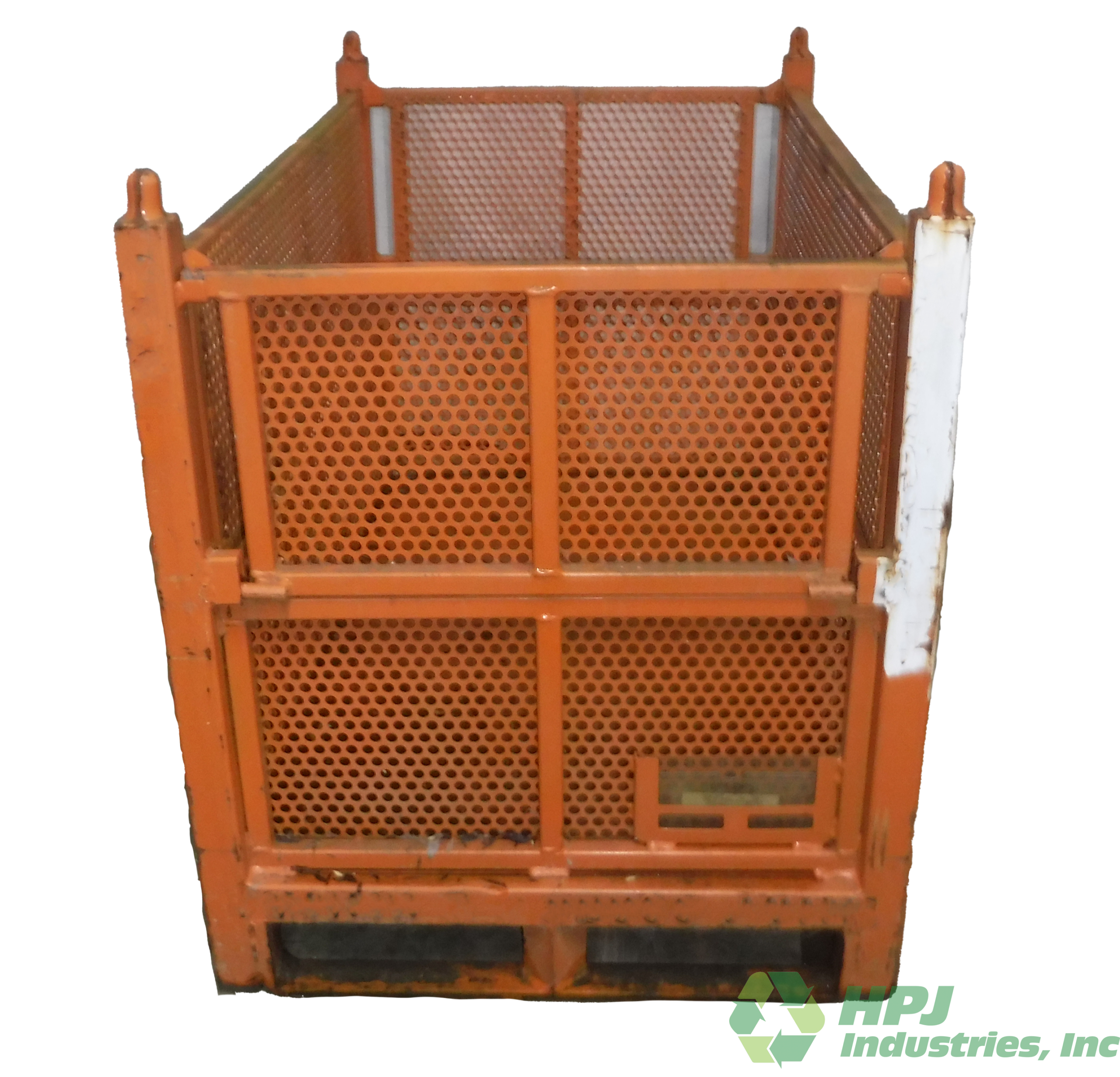 Used HPJ Industries 48" x 30" x 34.5" Perforated Steel Tub - 4 Drop Doors - Image 2