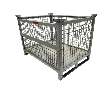 Used HPJ Industries 49" x 36" x 34" Wire Basket - 1 Drop Door 49" Side