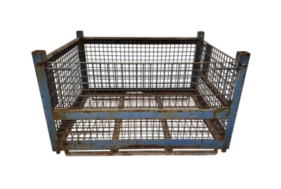 Used HPJ Industries 58.5" x 45" x 35" Wire Basket - 1 Drop Door 58.5" Side and 45" Side