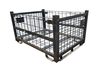 Used HPJ Industries 67" x 48" x 36" Wire Basket - 2 Drop Doors 67" Sides