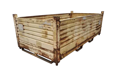 Used HPJ Industries 96" x 48" x 32" Collapsible Steel Tub - No Drop Doors