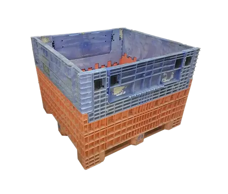 Reconditioned HPJ Industries 45" x 48" x 35" Mixed Color Storage Bottom Bulk Container