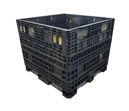 Reconditioned HPJ Industries 45" x 48" x 39" All Black Storage Bottom Bulk Container