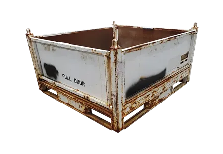 Used HPJ Industries 48" x 45" x 34" Steel Tub - Stow Away Doors 45" Sides
