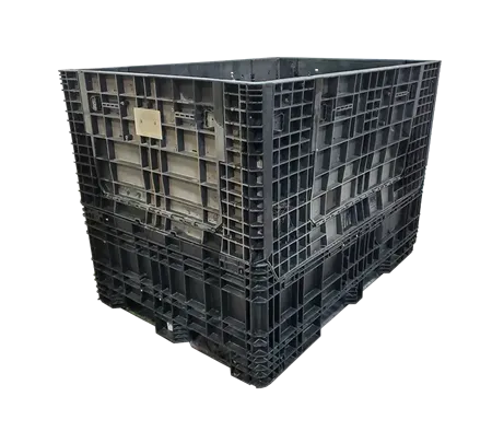 70" x 48" x 50" Reconditioned Buckhorn All Black All Good Runner Bulk Container - 4 Doors