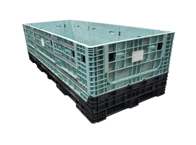 Reconditioned HPJ Industries 120" x 48" x 34" Mixed Color All Good Runner Bulk Container - 4 Drop Doors