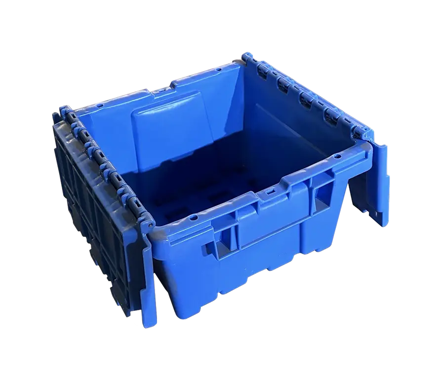 Used Buckhorn 12" x 11" x 7" Blue Flip Top Hand Tote - Image 6