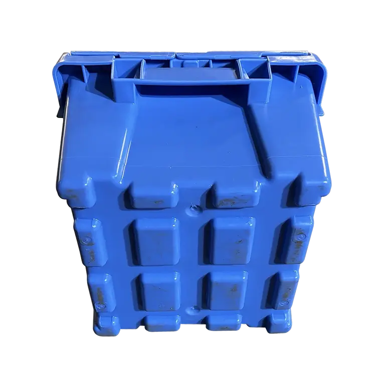 Used Buckhorn 12" x 11" x 7" Blue Flip Top Hand Tote - Image 2