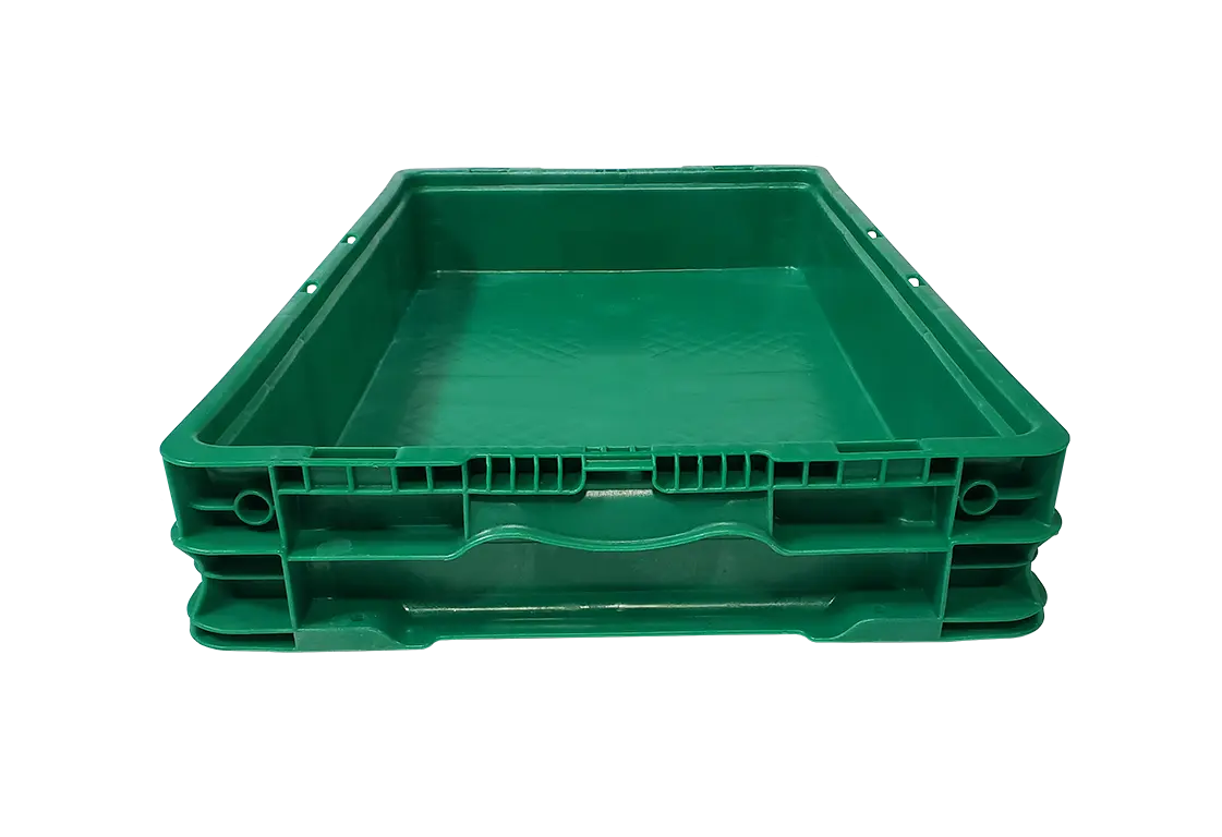 Used HPJ Industries 24" x 15" x 4" Green Hand Tote Reinforced Bottom - Image 4