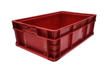 Used HPJ Industries 24" x 15" x 7" Red Hand Tote Reinforced Bottom