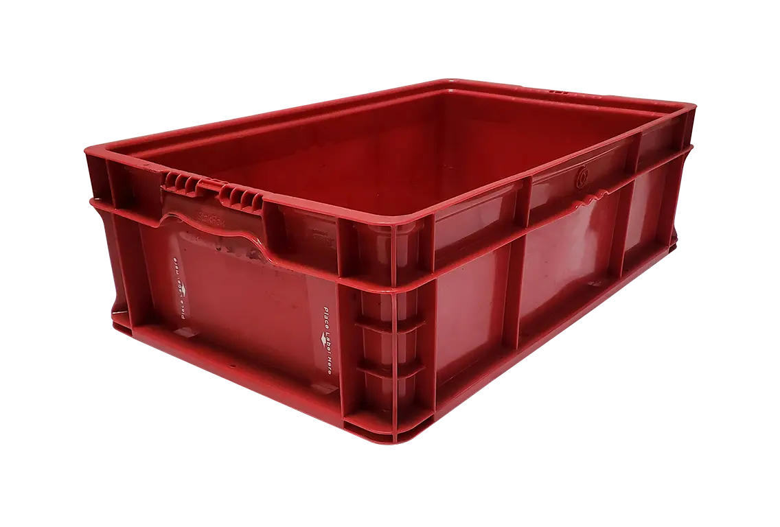 Used HPJ Industries 24" x 15" x 7" Red Hand Tote Reinforced Bottom