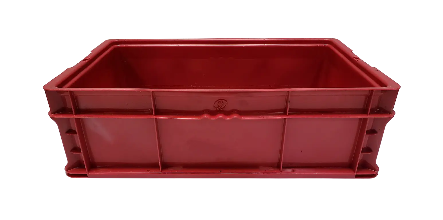 Used HPJ Industries 24" x 15" x 7" Red Hand Tote Reinforced Bottom - Image 4