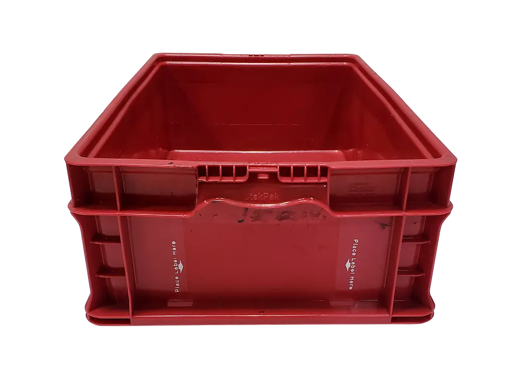 Used HPJ Industries 24" x 15" x 7" Red Hand Tote Reinforced Bottom - Image 5