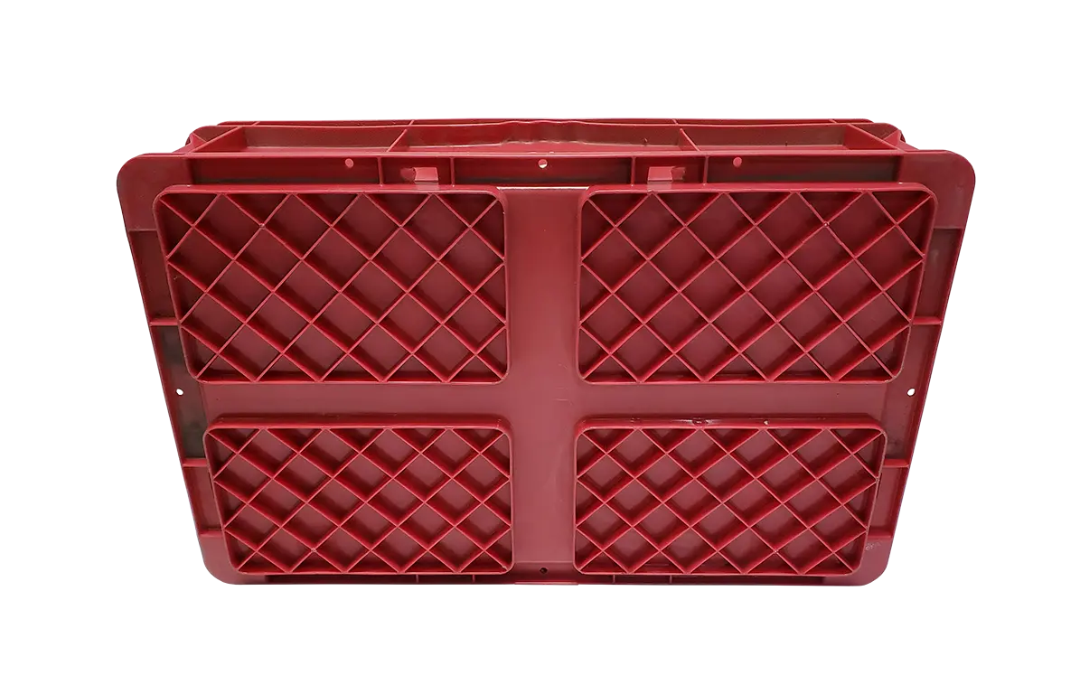 Used HPJ Industries 24" x 15" x 7" Red Hand Tote Reinforced Bottom - Image 2